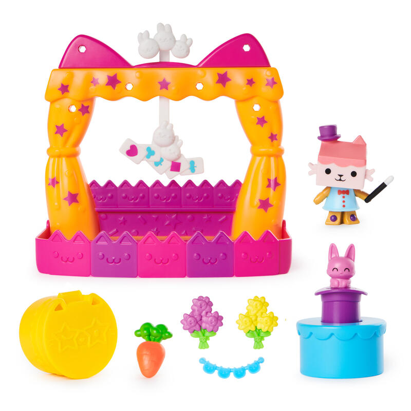 Casa de muÑecas de spin master gabby: juego con balcÓn, concurso de talentos para bebÉs, figura de juguete   6071358
