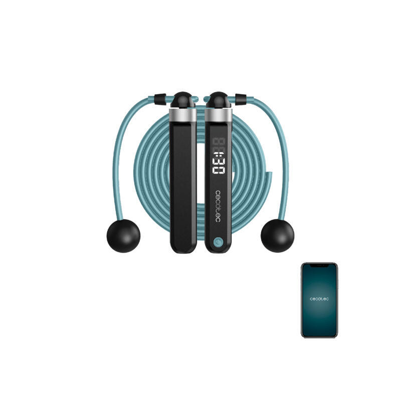 Cecotec 07196 cuerda para saltar negro smartcomba 3000 azul 250 g