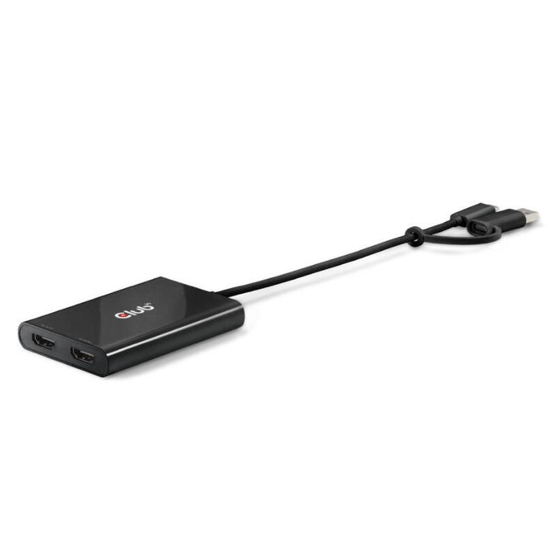Club3d adaptador usb-c usb a adaptador  2x hdmi 4k@60hz m h retail