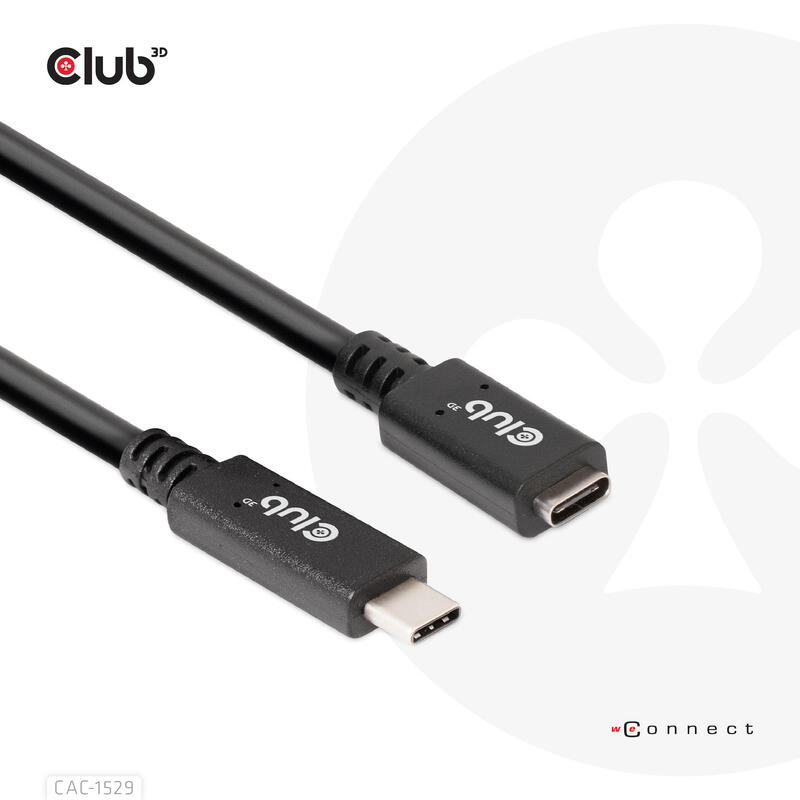 Club3d cable usb 3.2 tipo c 2m extensiÓn 5gbps