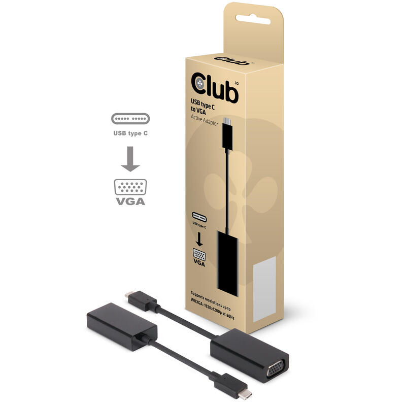 Club3d usb 3.1 type c to vga active adapter