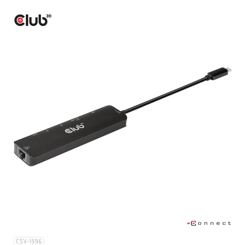 Club3d usb-6-in1-hub usb-c  hdmi/2xusb/2xusb-c/rj45 100w retail
