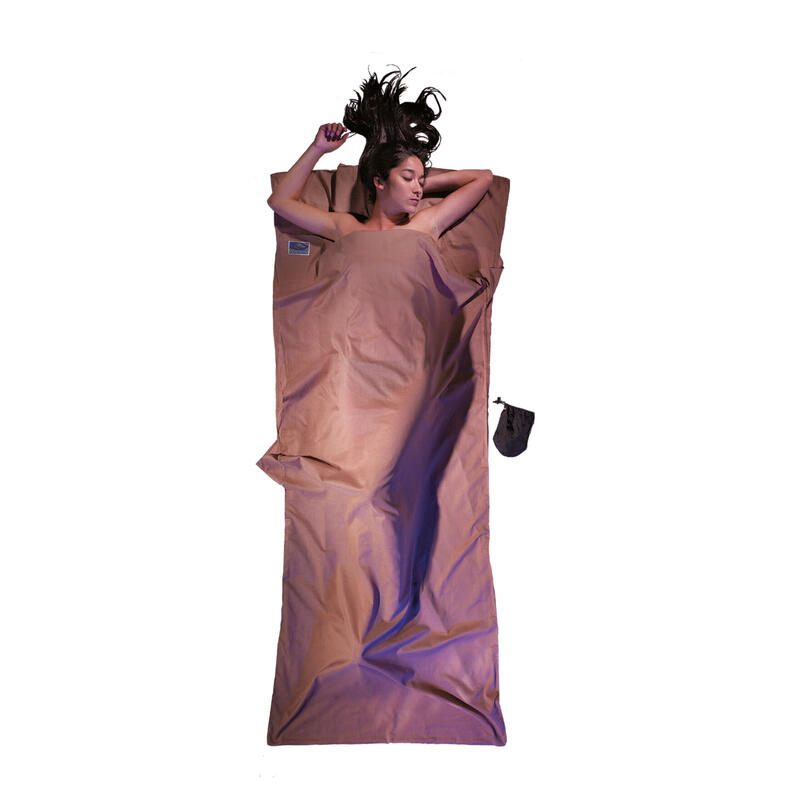 Cocoon travelsheet saco de dormir rectangular algodón caqui