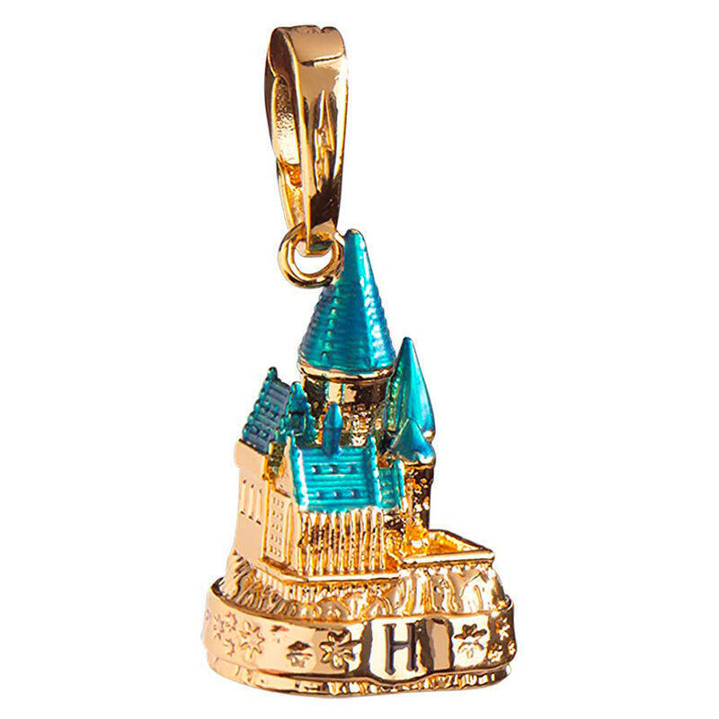 Colgante charm castillo hogwarts harry potter dorado