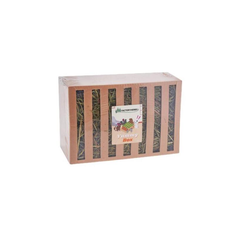 Comedero con heno factoryherbs yummy box  350g