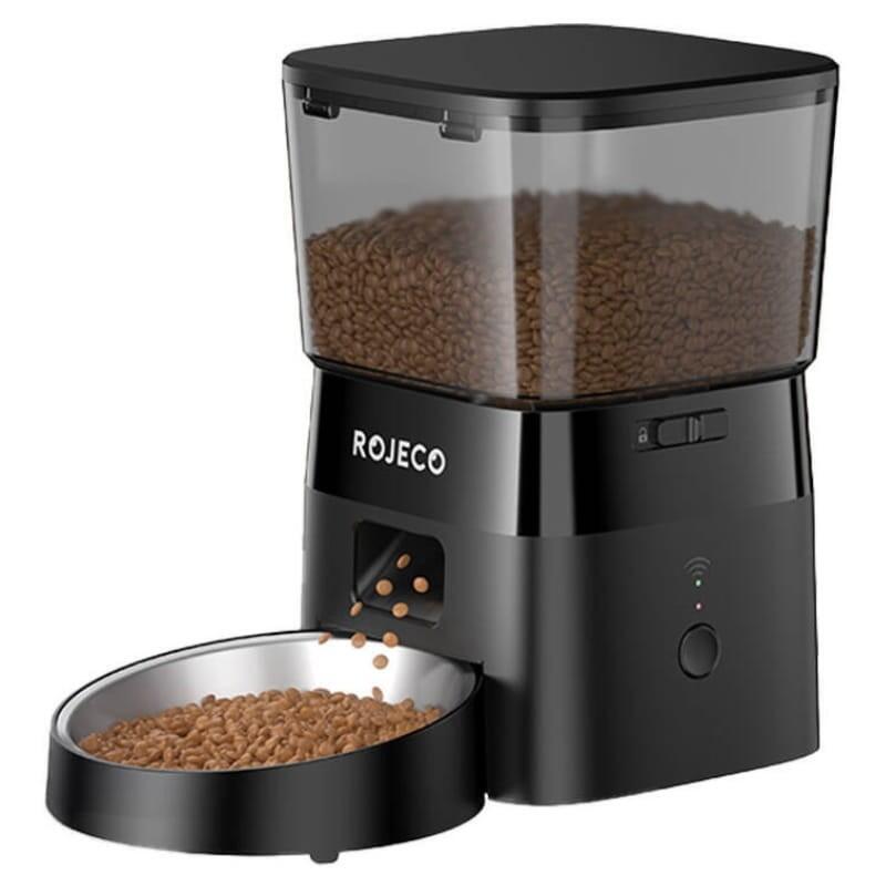 Comedero rojeco automatic pet feeder versiÓn wifi 2l negro  automÁtico