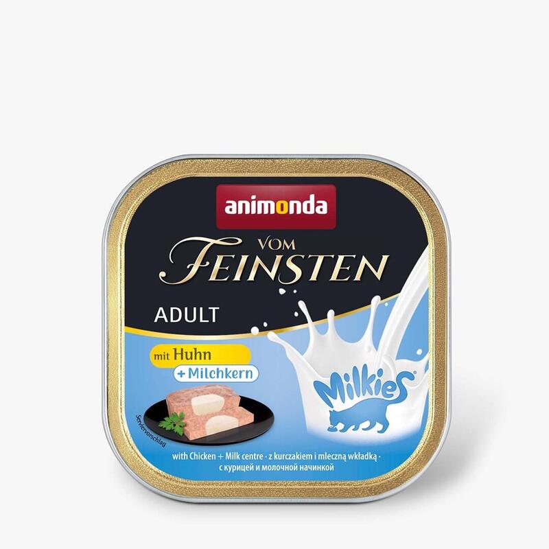Comida hÚmeda para gatos animonda vom feinsten adult milkies con pollo y relleno lechoso  100g