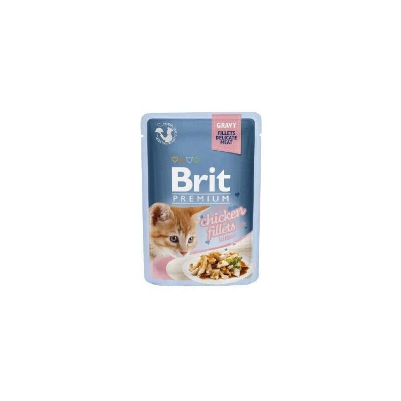 Comida hÚmeda para gatos  brit premium con filetes de pollo  85g