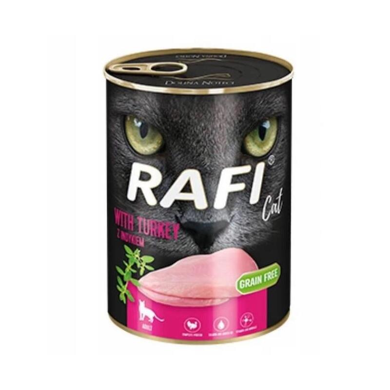 Comida hÚmeda para gatos dolina noteci rafi con pavo  400g