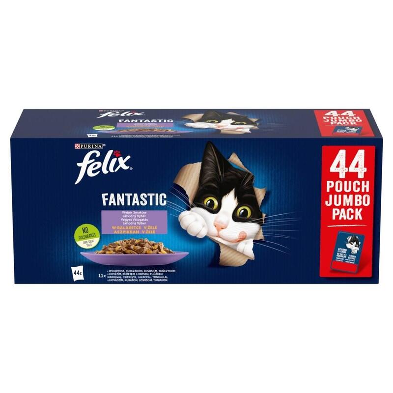 Comida hÚmeda para gatos purina felix fantastic mix in jelly  44 x 85g