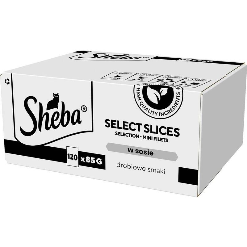 Comida hÚmeda para gatos sheba select slices poultry flavors  120 x 85g