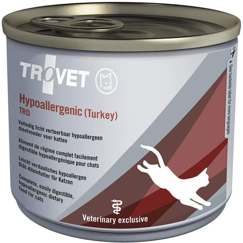 Comida hÚmeda para gatos trovet hypoallergenic trd with turkey  200g