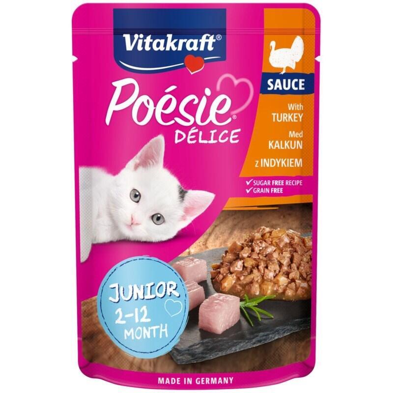 Comida hÚmeda para gatos vitakraft poesie delice junior pavo  85 g