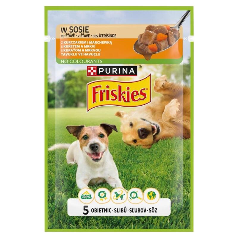 Comida hÚmeda para perros purina friskies chicken with carrot in sauce  85g