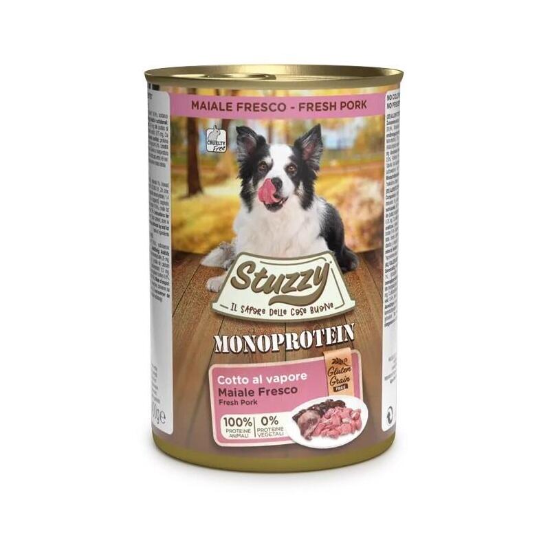 Comida húmeda para perros stuzzy monoprotein cerdo  400 g