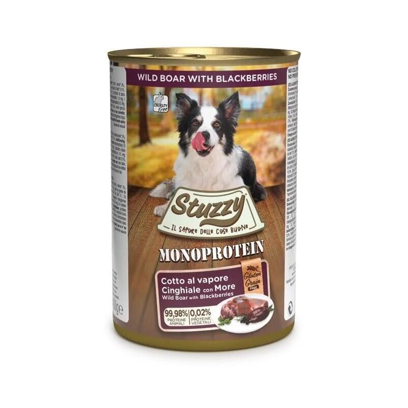 Comida húmeda para perros stuzzy monoprotein wild boar  400 g