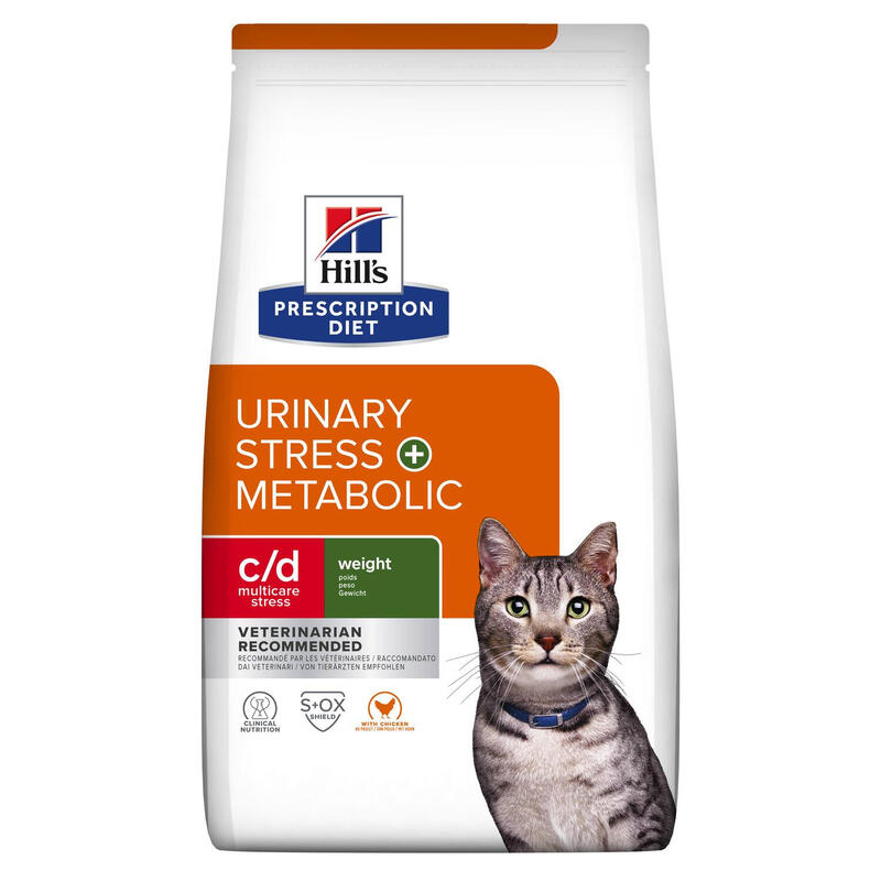 Comida seca para gatos hill’s pd feline urinary stress + metabolic c/d  1,5 kg