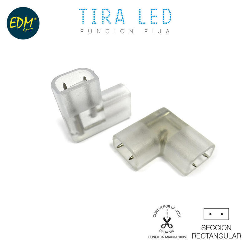 Conector (empalme) 90° para tira de led edm