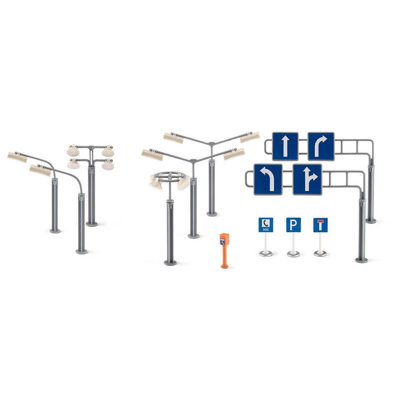 Conjunto de accesorios siku sinais y lampadas de rua  10559400000