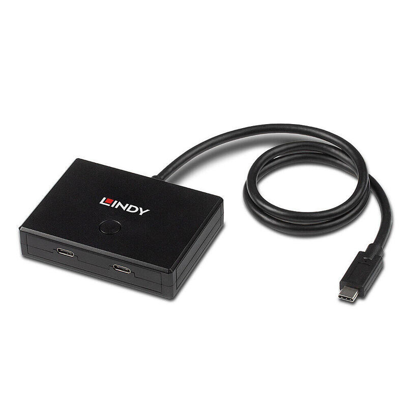 Conmutador tipo c lindy de 2 puertos usb 3.2 gen 1 – bidireccional
