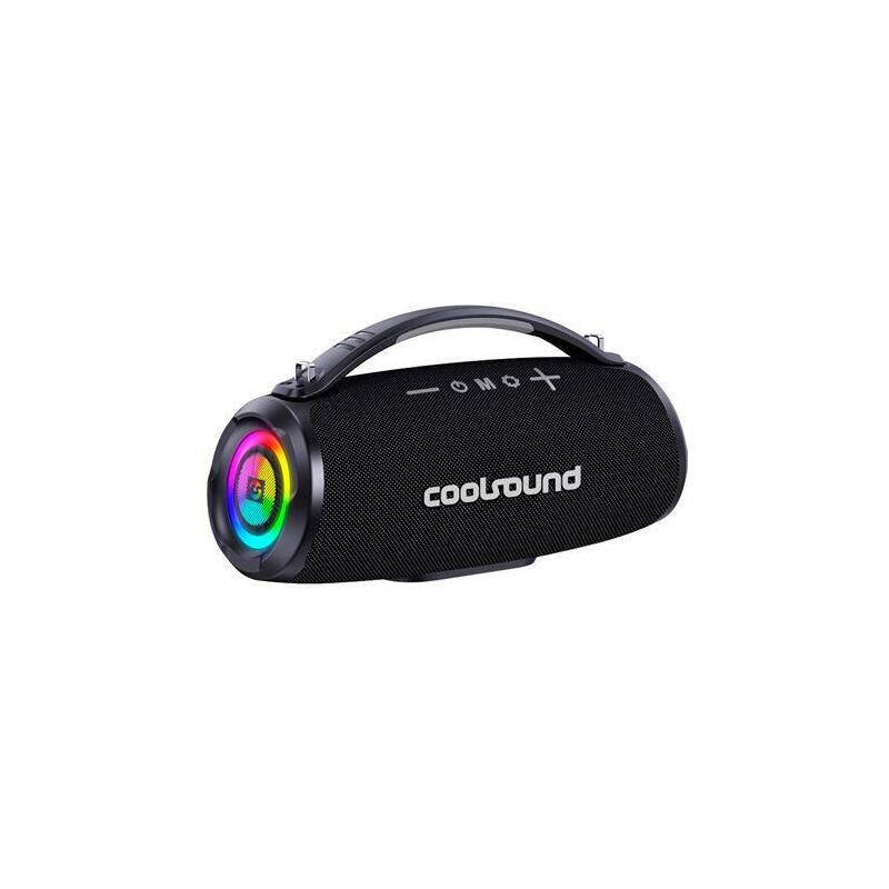 Coolsound altavoz bluetooth beach boom 40w – asa de transporte – efecto luces led – color negro
