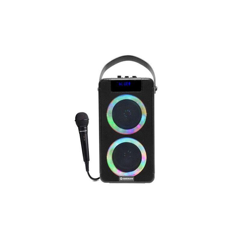 Coolsound party boom a360 altavoz portatil bluetooth 100w 2x 4″ – iluminacion led – usb, microsd, jack3.5mm – bateria 3.7v 4500m