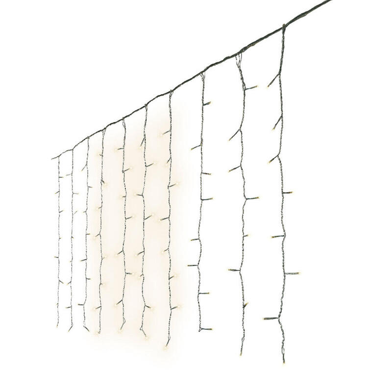 Cortina de leds para exterior blanco calido 2,25×1,5m-240 leds