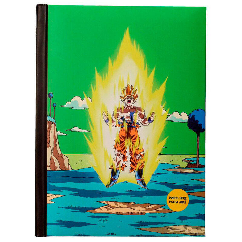 Cuaderno a5 namek final battle dragon ball z con luz