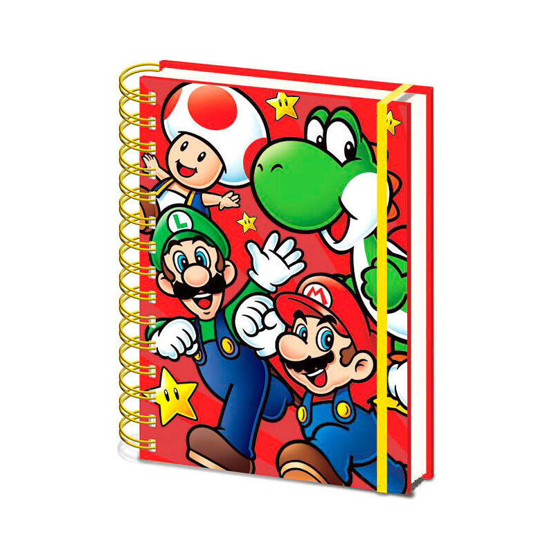 Cuaderno a5 super mario bros nintendo