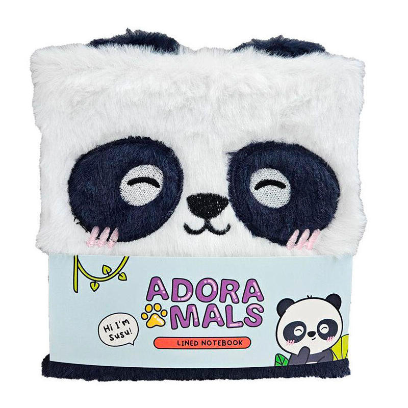 Cuaderno peluche a5 oso panda adoramals
