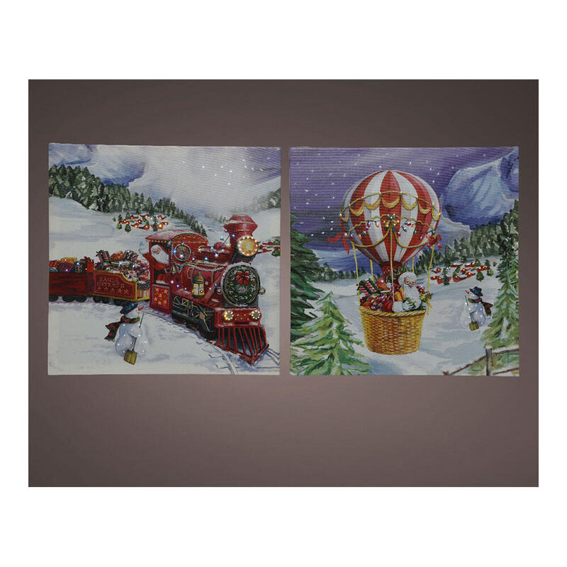 Cuadro decorativo con led 38x38cm modelos surtido