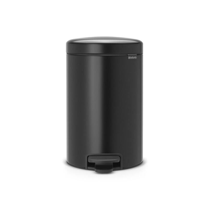 Cubo pedal brabantia newicon 12,0 l negro mate