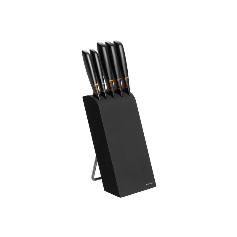 Cuchillo de cocina fiskars edge black stone set 5 cuchillos
