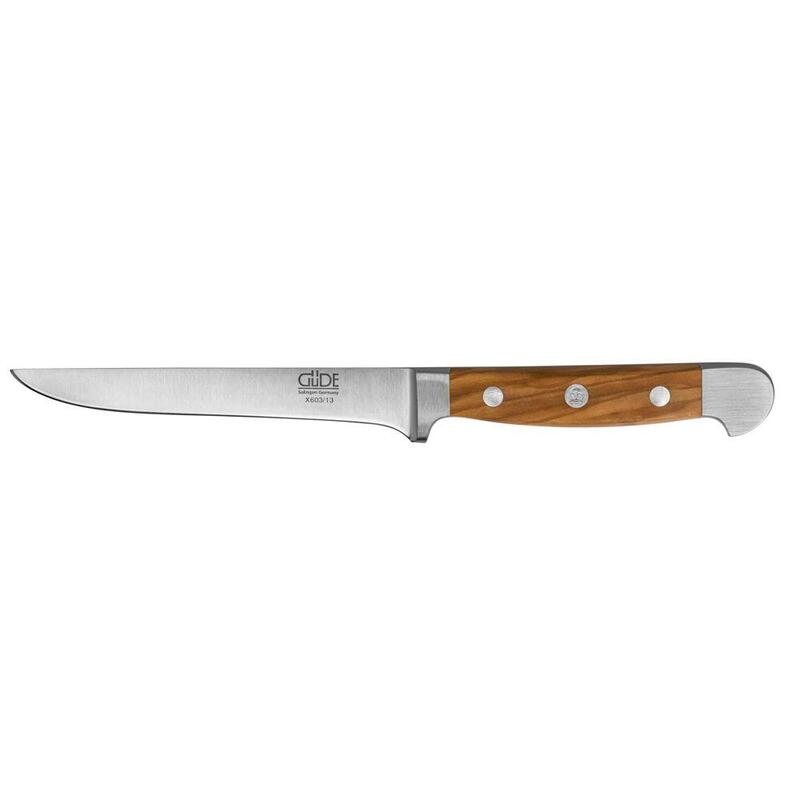 Cuchillo deshuesar gÜde alpha 13 cm madera de olivo