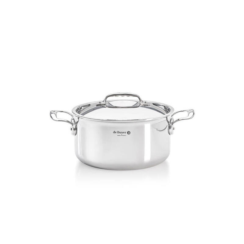 De buyer affinity saucepot acero inoxidable con tapa 28 cm  olla