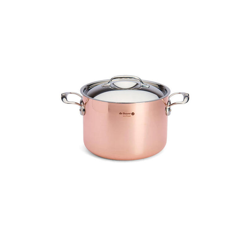 De buyer prima matera saucepot copper/steel high 24cm induction