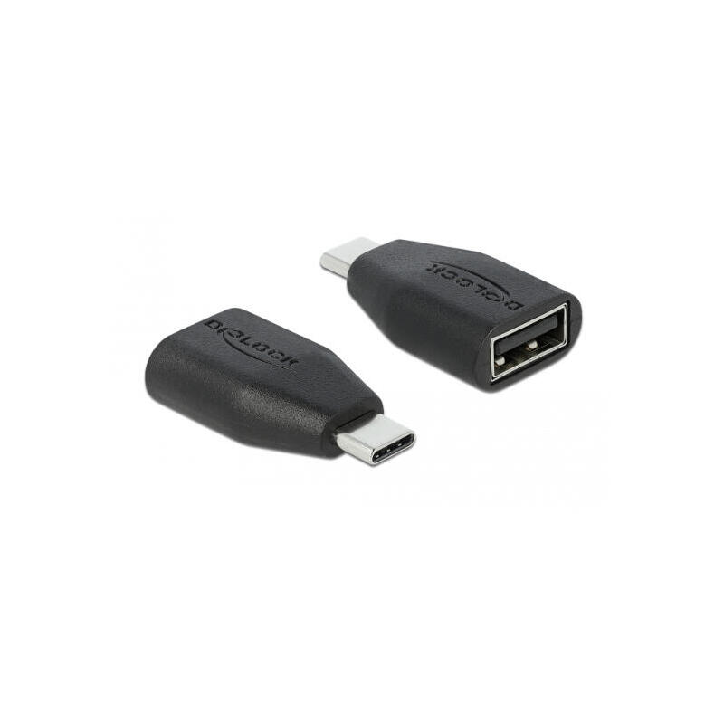 Delock 66528 cambiador de gÉnero para cable usb type-c usb tipo a negro, adaptador negro, usb type-c, usb tipo a, negro