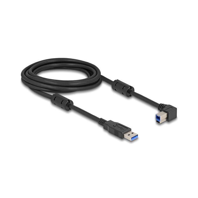 Delock 81102 cable usb 5 gbps tipo-a macho a tipo-b macho 90° acodado a la izquierda 3 m