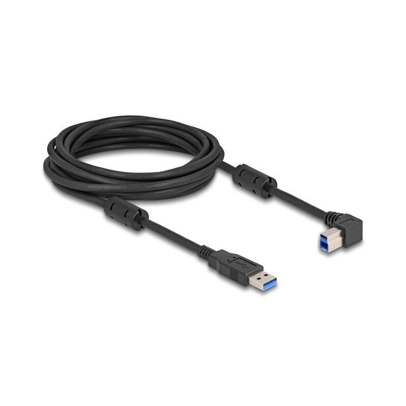 Delock 81111 cable usb 5 gbps tipo-a macho a tipo-b macho 90° acodado a la derecha 5 m