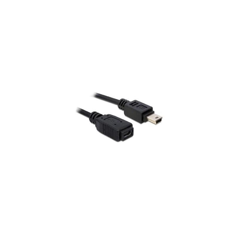 Delock 82667 cable mini usb  m/h 1m negro