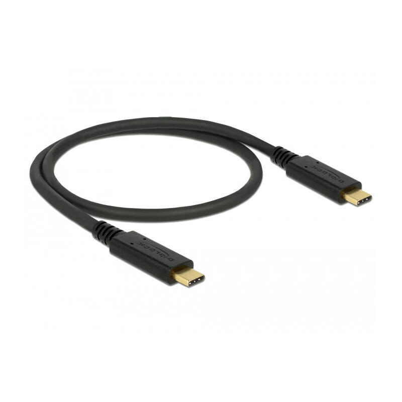 Delock 83042 cable usb 3.1 gen2 c  c e-marker 3a 0.5m negro