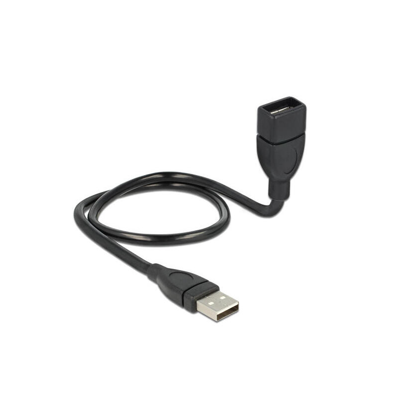 Delock 83499 cable usb 2.0 tipo-a macho  usb 2.0 tipo-a hembra shapecable 0,5 m