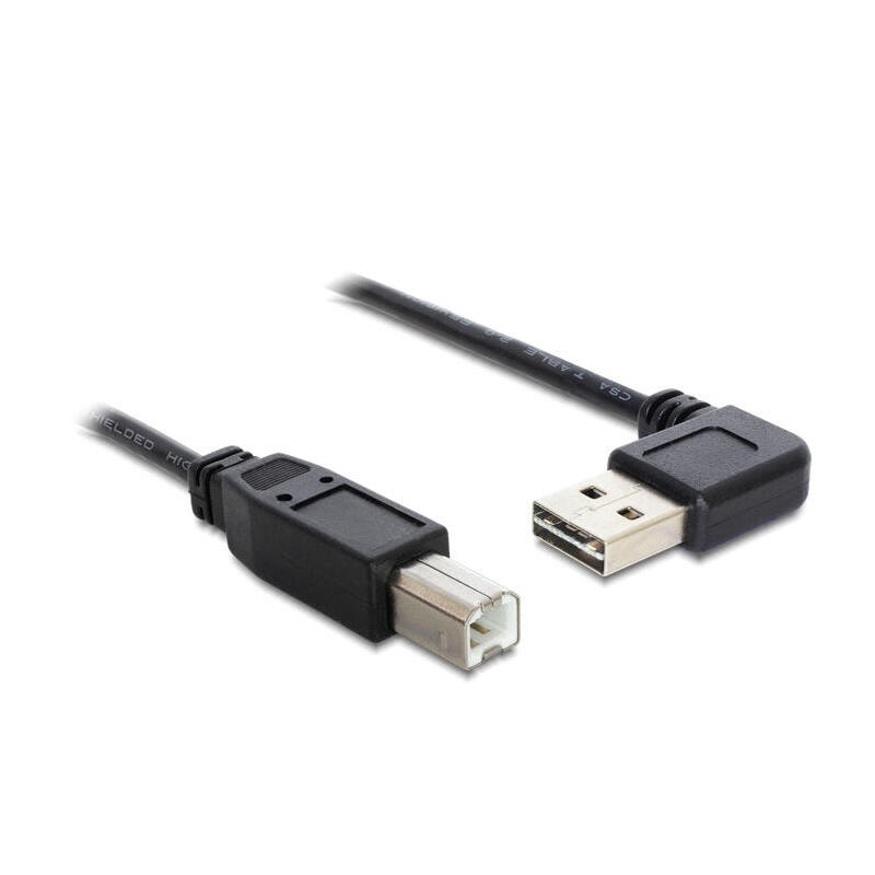 Delock 85167 cable easy-usb 2.0 tipo-a macho, sesgado hacia la izquierda y hacia la derecha  usb 2.0 tipo-b macho 0,5 m