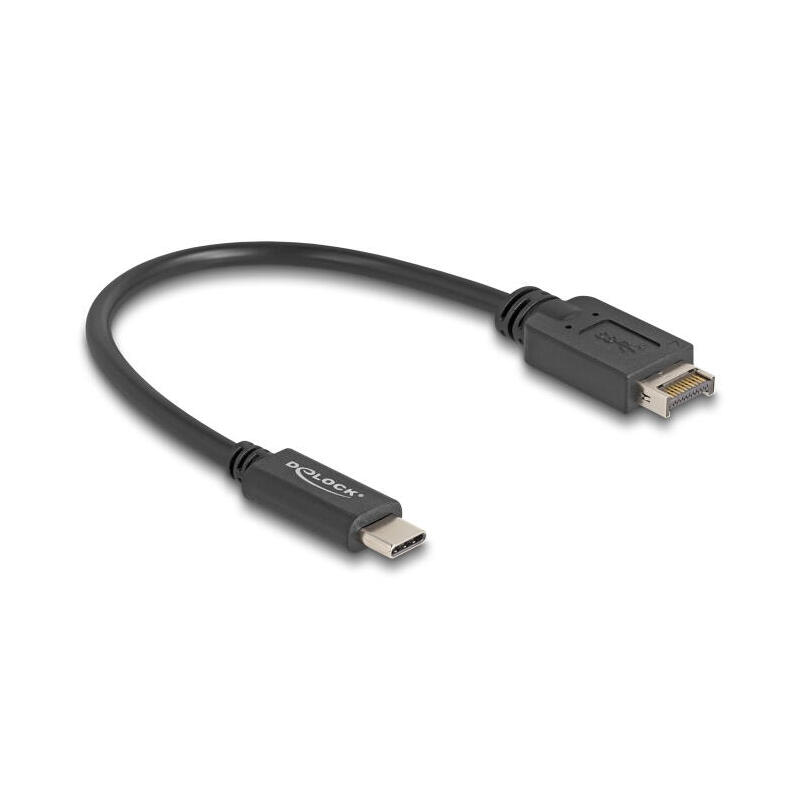 Delock 85528 cable usb 10 gbps key usb tipo-e a 20 pines macho a usb type-c™ macho 25 cm