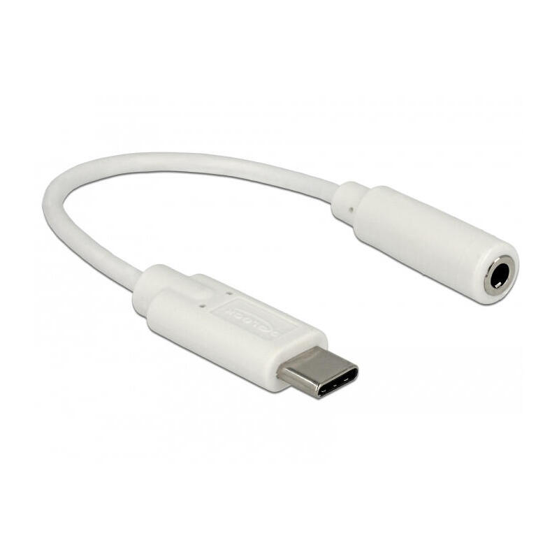 Delock adaptador de audio usb type-c™ macho  jack estÉreo hembra 14 cm