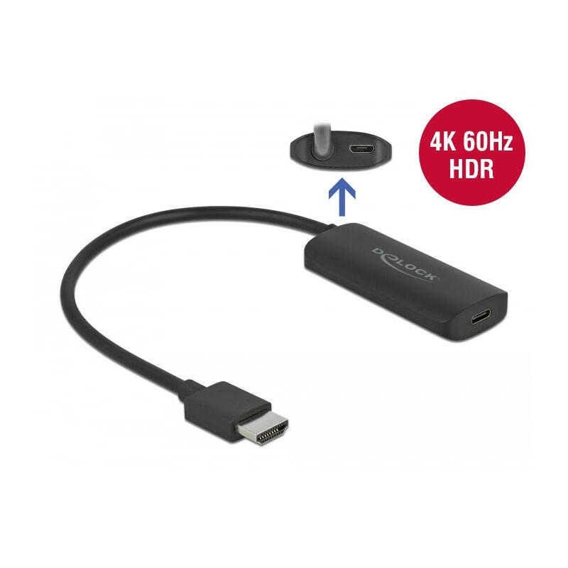 Delock adaptador hdmi-a macho a usb tipo-c hembra (dp alt mode) 4k 60