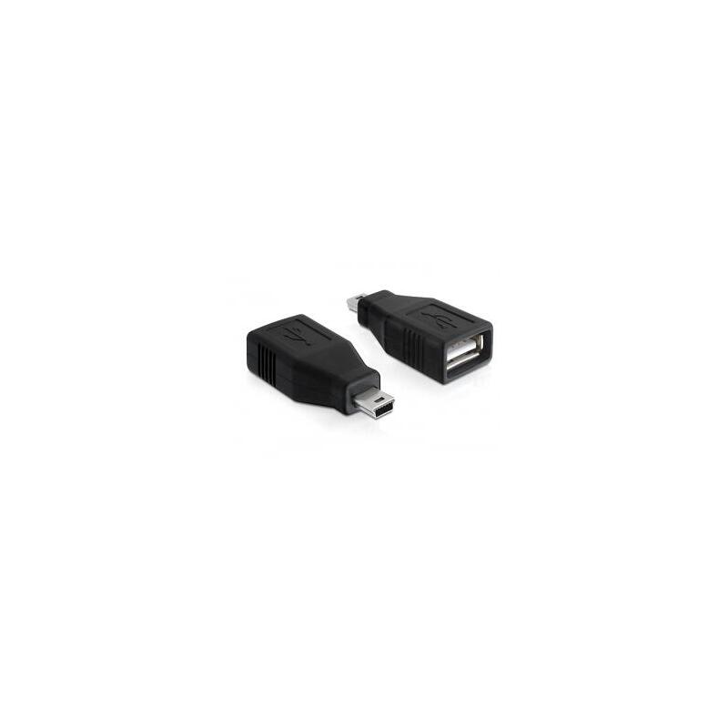 Delock adaptador usb 2.0-a hembra  mini usb macho