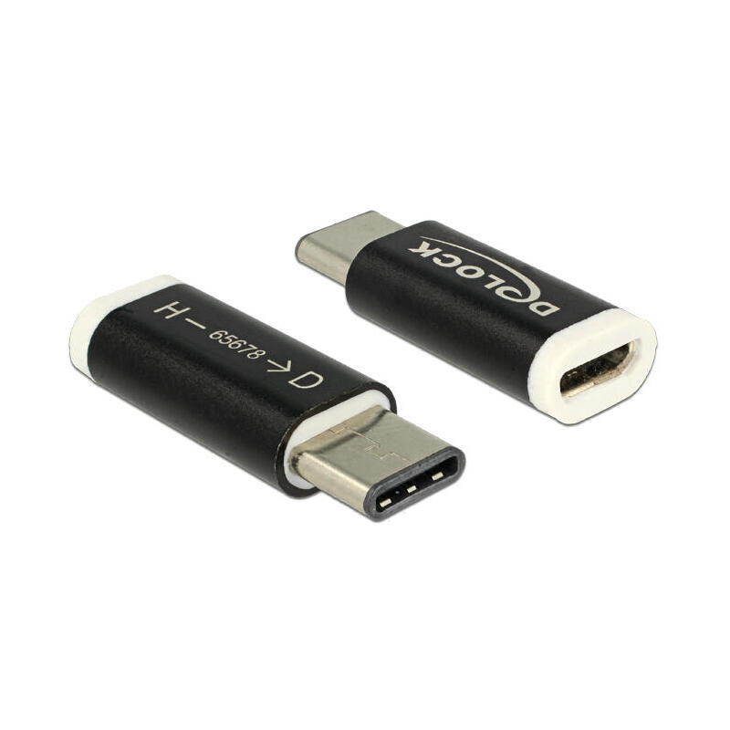Delock adaptador usb 2.0 micro-b hembra  usb tipo-c 2.0 macho