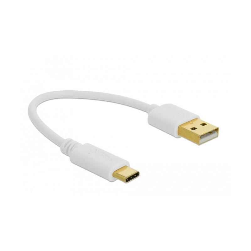 Delock adaptador usb2.0 – usb type-c 15cm blanco