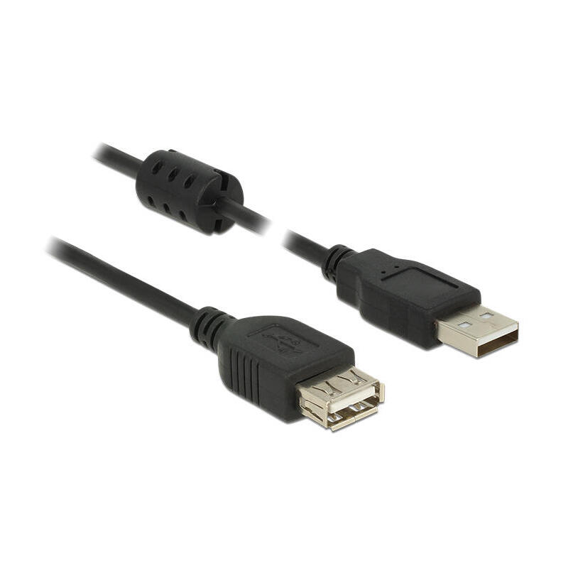 Delock alargador usb 2.0 tipo-a macho  usb 2.0 tipo-a hembra de 1,5 m negro